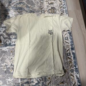 Alpha Xi Delta Comfort Colors Cream Short Sleeve Pocket Tee with Small Logo